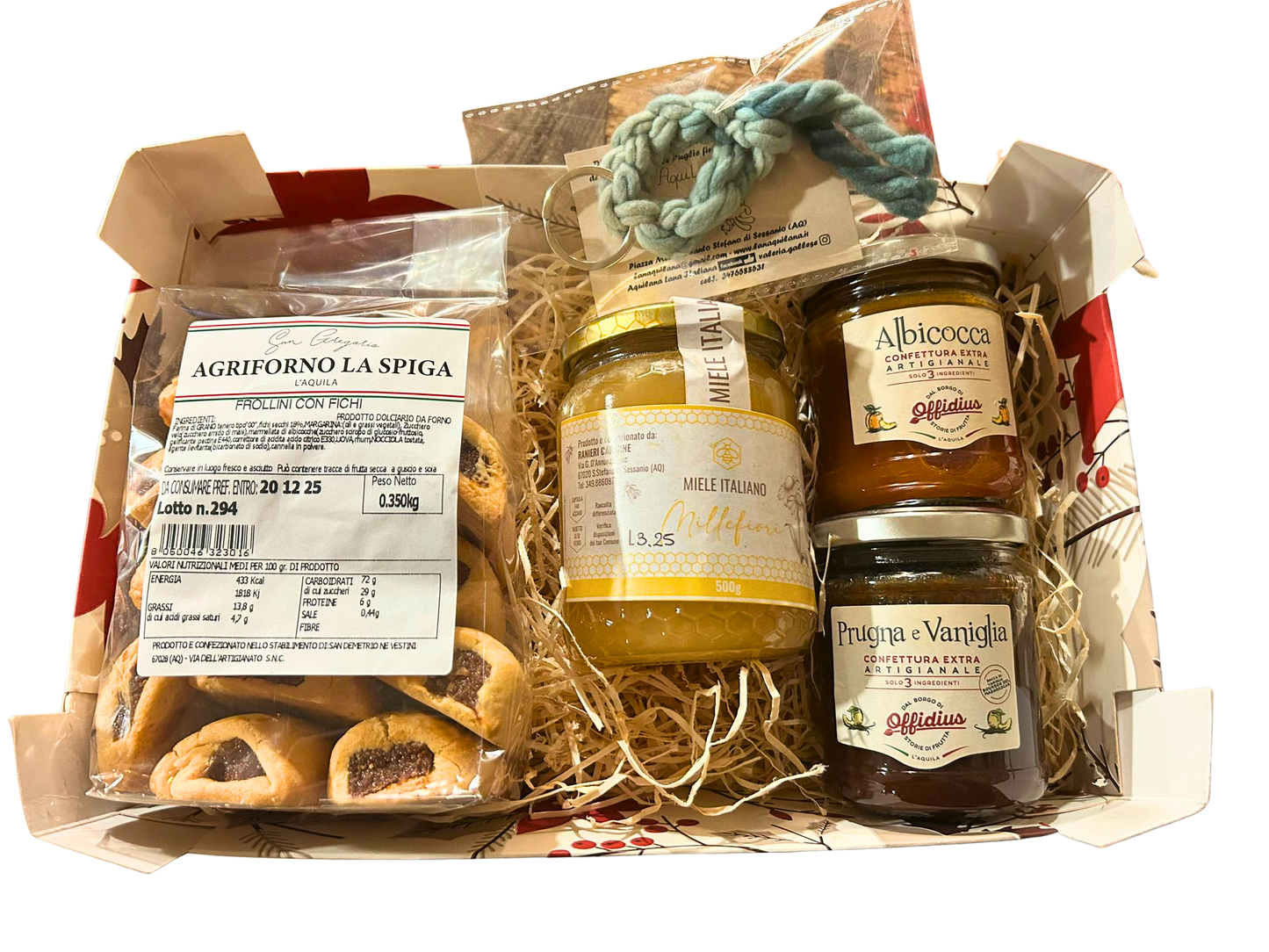 Cesto Natalizio- Biscotti, miele e confetture