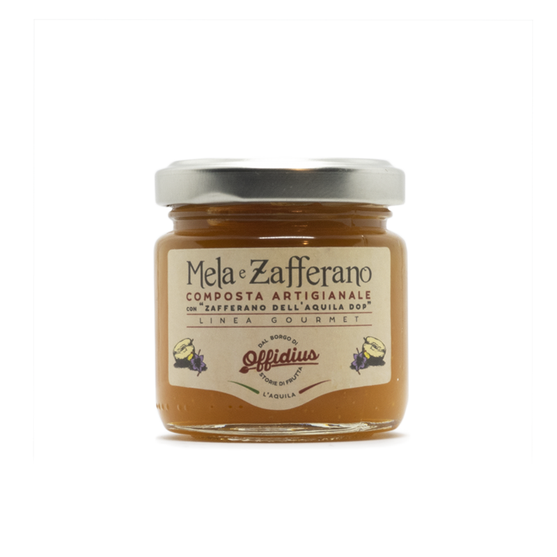 Composta artigianale mele e zafferano 110g.